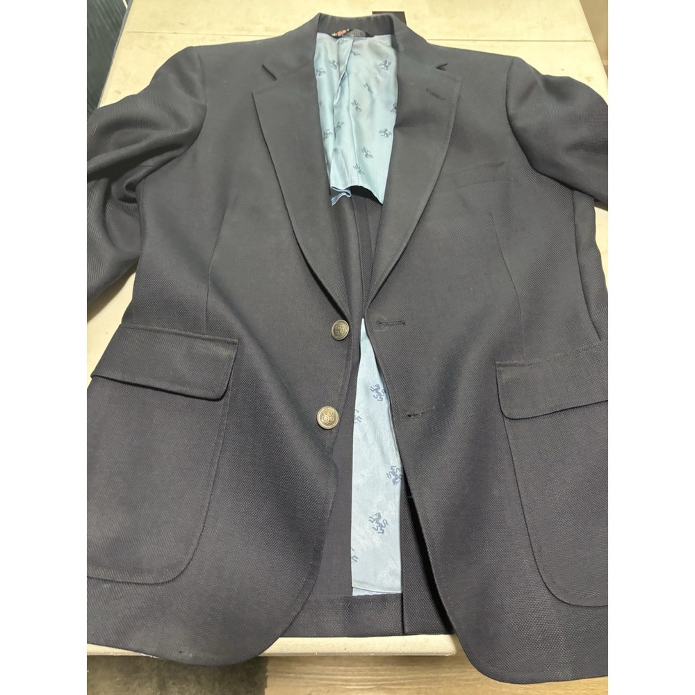 Vintage Austin Reed Blue Jacket Blazer Wool Blend